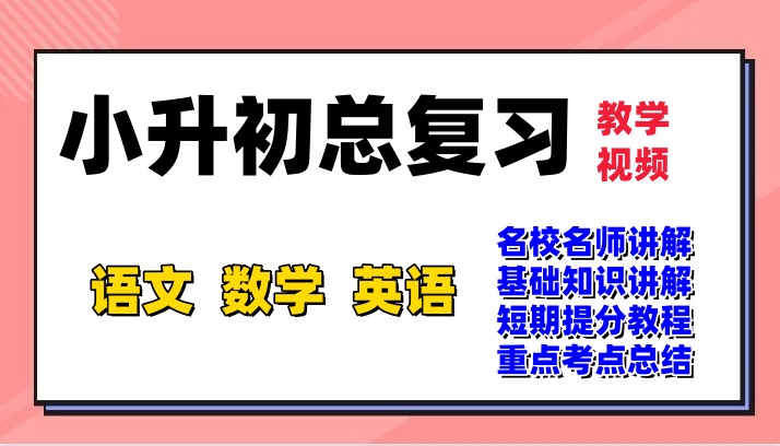 2025年小升初语文数学英语视频课程网课专项复习模拟考试教案课件-星星资源库